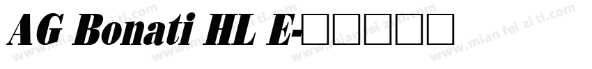 AG Bonati HL E字体转换